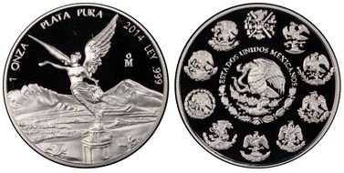 2014-Mo Onza Libertad  Ag PR69DCAM