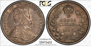 1909 5C Round Leaves  Cross/Bow Tie AU55