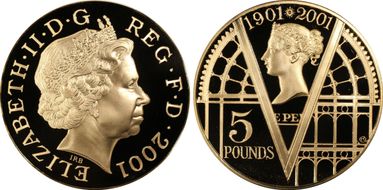 2001 £5 S-L9 Victorian Ann. Au PR69DCAM