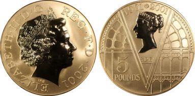 2001 £5 S-L9 Victorian Ann. Au Reverse Proof PR69