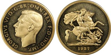 1937 £5 S-4074 PR63DCAM