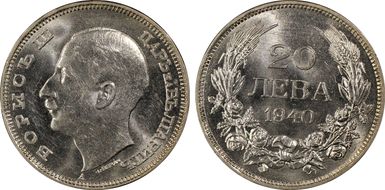 1940-A 20 Leva KM-47 MS63