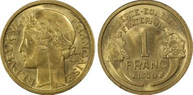 1939 1 Fr Gad-470 F-219 MS65