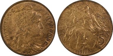 1911 5C Gad-165 F-119 MS63RB