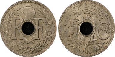 1918 25C Gad-380 F-171 MS65