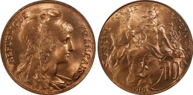 1912 10C Gad-277 F-136 MS65RD