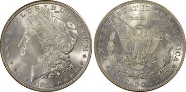 1884 $1 MS66