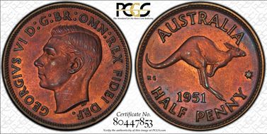 1951(p) 1/2D No Dot PR63RB