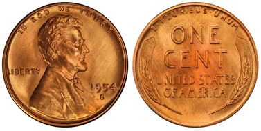 1954-S 1C MS67RD