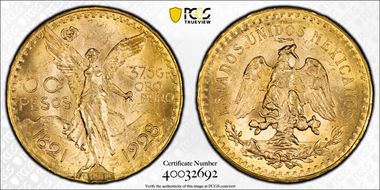 1928 50 Peso KM-481  Au MS63