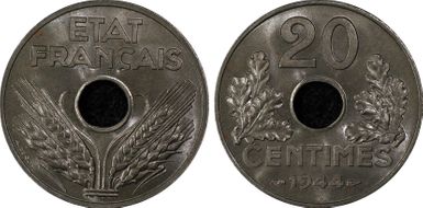 1944 20C Gad-322 F-154 Fer MS66