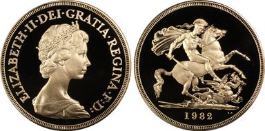 1982 £5 S-SE1 St. George PR69DCAM