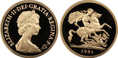 1981 £5 S-SE1 St. George PR69DCAM