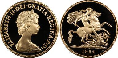 1984 £5 S-SE1 St. George PR69DCAM