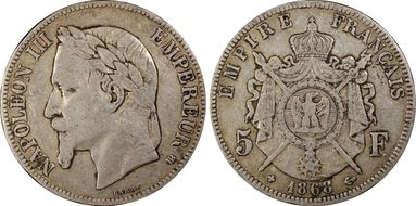 1868-BB 5 Fr Gad-739 F-331 VF30