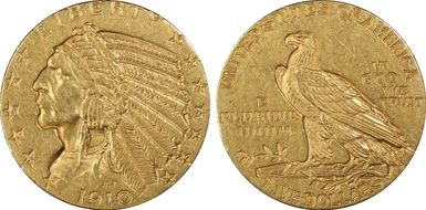 1910 $5 AU55