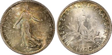 1900 1 Fr Gad-467 F-217 MS66