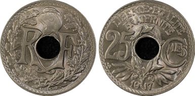 1917 25C Gad-380 F-171 Cu-Ni MS67+