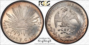 1892-Ho FG 8 R Ho39 MS65