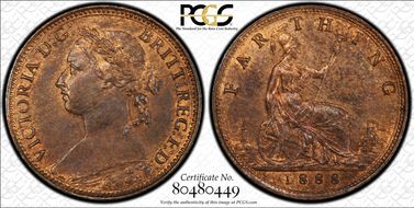 1888 1/4D S-3958 MS63RB