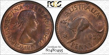 1953 (m) 1D w/o Serif 5 MS64RB