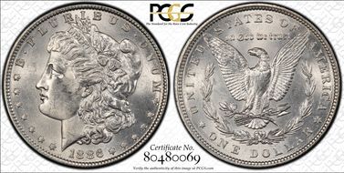 1886 $1 MS62