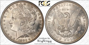 1883-O $1 MS65