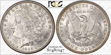 1885-O $1 MS62