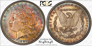 1886 $1 MS62