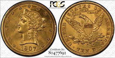 1907 $10 Liberty N1