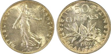 1907 50C Gad-420 F-190 MS64