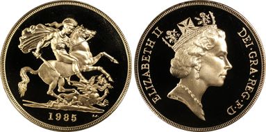 1985 £5 S-SE3 St. George PR69DCAM