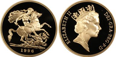 1996 £5 S-SE3 St. George PR69DCAM