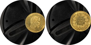1857-A 5 Fr Gad-1001 Or MS63