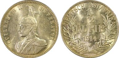 1914-J 1/2 Rup J-721 MS62