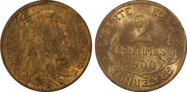 1900 2C Gad-107 MS62RB