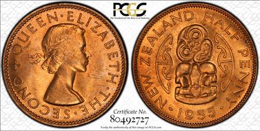 1955 1/2D MS65RD