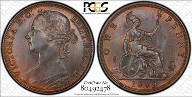 1882-H 1D S-3955 MS64BN