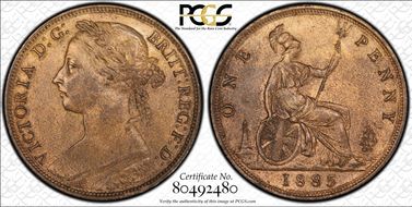 1885 1D S-3954 MS64RB
