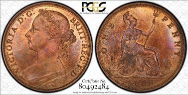 1888 1D S-3954 MS64RB