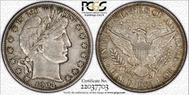 1904-S 50C XF45