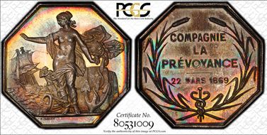 1869 Jeton Gailhouste-569 Abeille MS63