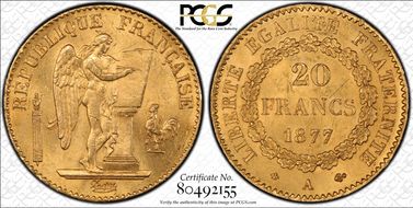 1877-A 20 Fr Gad-1063 F-533 MS63