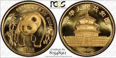 1986 50 Yn Panda Gold PAN-31A MS68