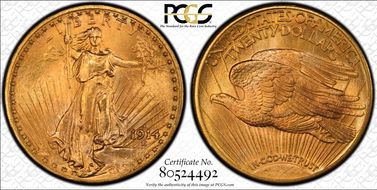 1914-D $20 MS64