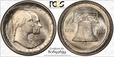 1926 50C Sesquicentennial MS64