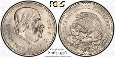 1948-Mo Peso KM-456 MS66