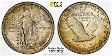 1918-S 25C MS66FH
