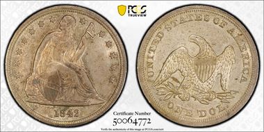 1842 $1 MS63