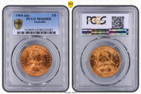 1964 (m) 1D KM-56 MS65RD